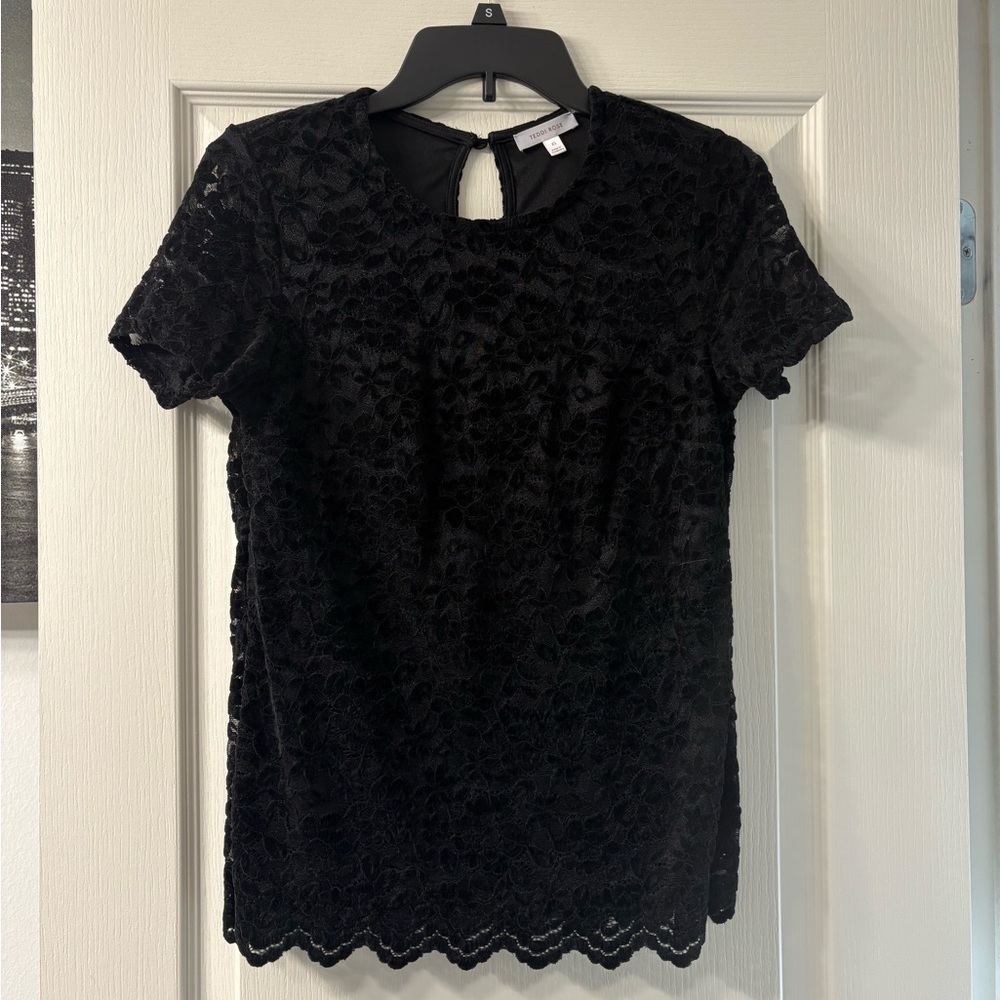 Teddi Rose black velvet top
